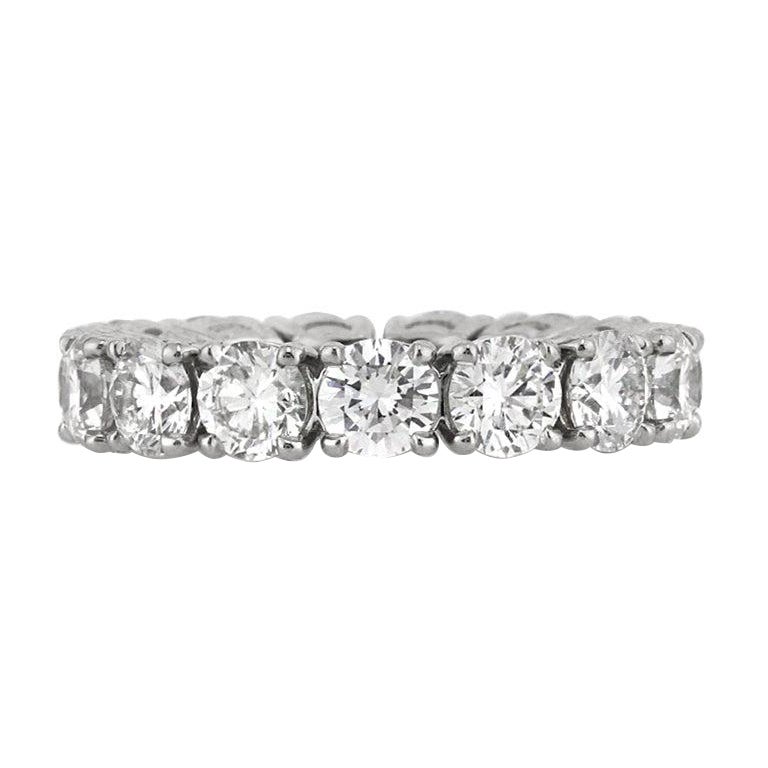 4.80ct Round Brilliant Cut Diamond Eternity Band in Platinum