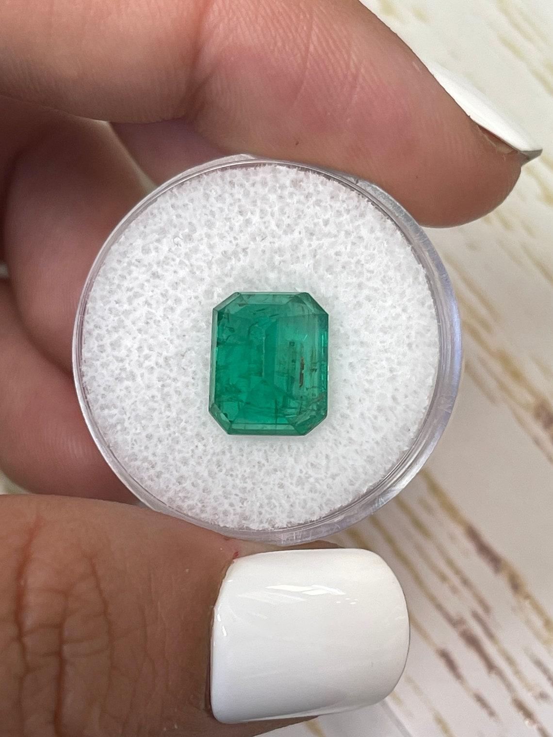 4,81 Karat 11x9 mittelgrüner sambischer Smaragd - Smaragdschliff Mai-Geburtsstein Edelstein im Angebot 3