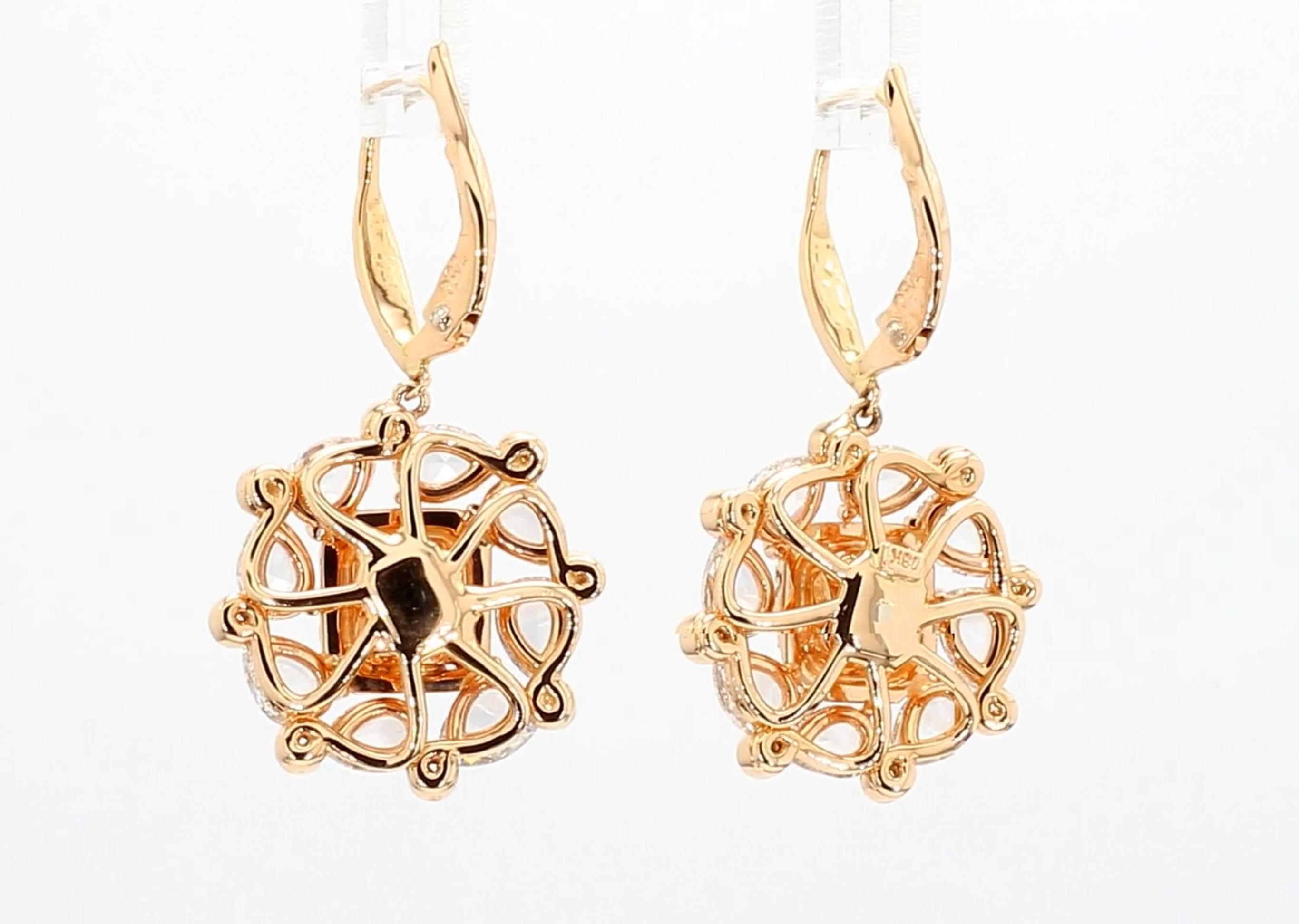 Donna Orecchini a goccia con diamante giallo intenso da 4,81 carati, certificati GIA in oro 18 carati in vendita