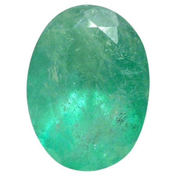 Esmeralda colombiana ovalada verde azulada pastel de 4,81 quilates - Gema del mes de mayo