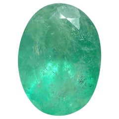 Esmeralda colombiana ovalada verde azulada pastel de 4,81 quilates - Gema del mes de mayo