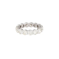 4.81 Carat Round Brilliant 15 Diamond Eternity Band 14 Karat in Stock