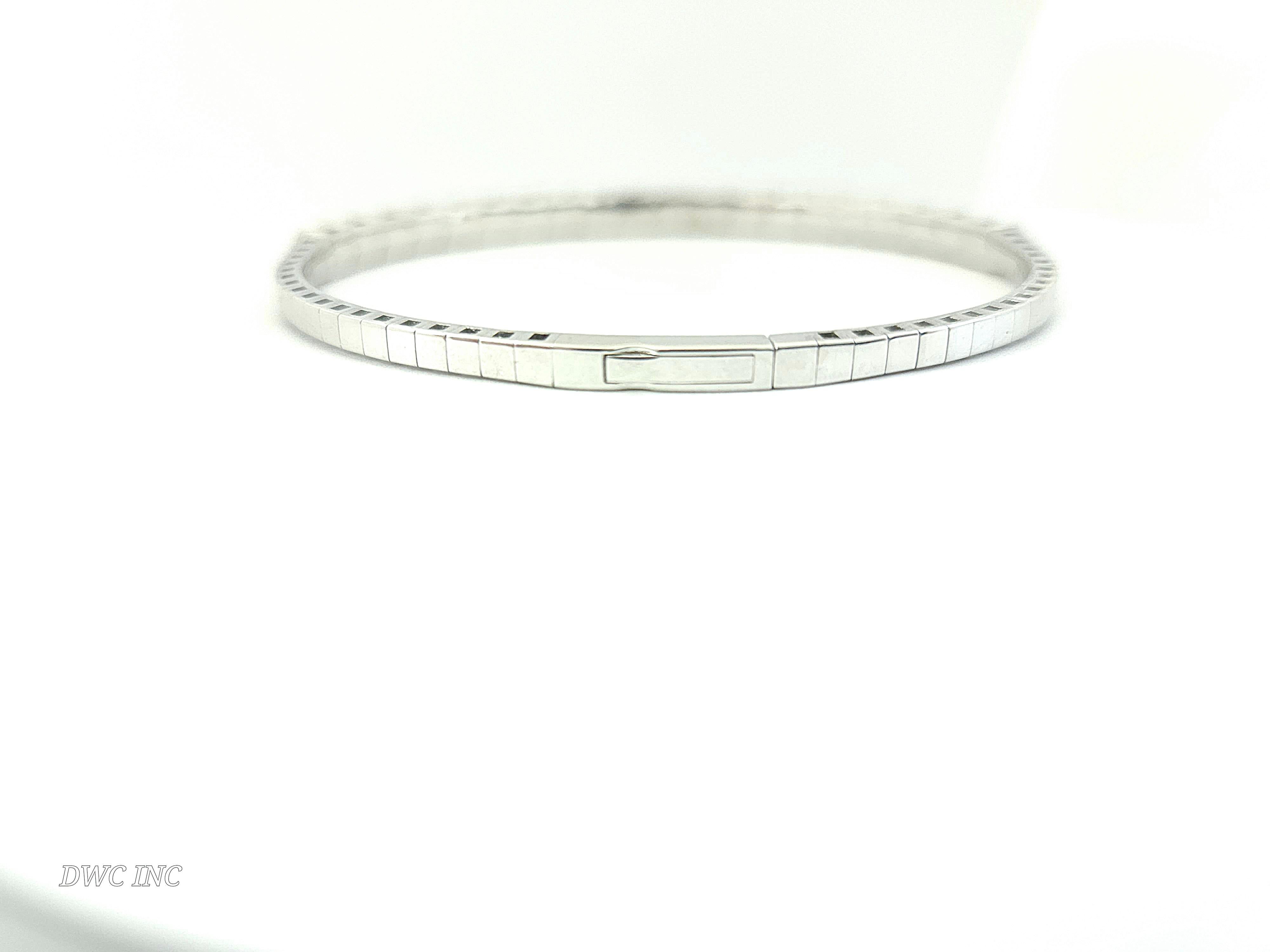 4.81 Carat Round Brilliant Cut Diamond Mini bangle Bracelet 14 Karat White Gold In New Condition For Sale In Great Neck, NY