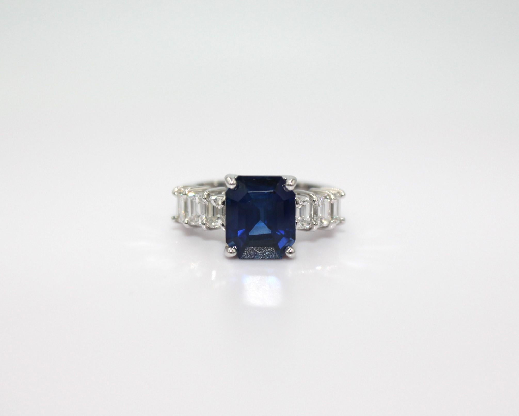 4.81 Karat Saphir- und Diamant-Ring im Zustand „Neu“ im Angebot in New York, NY