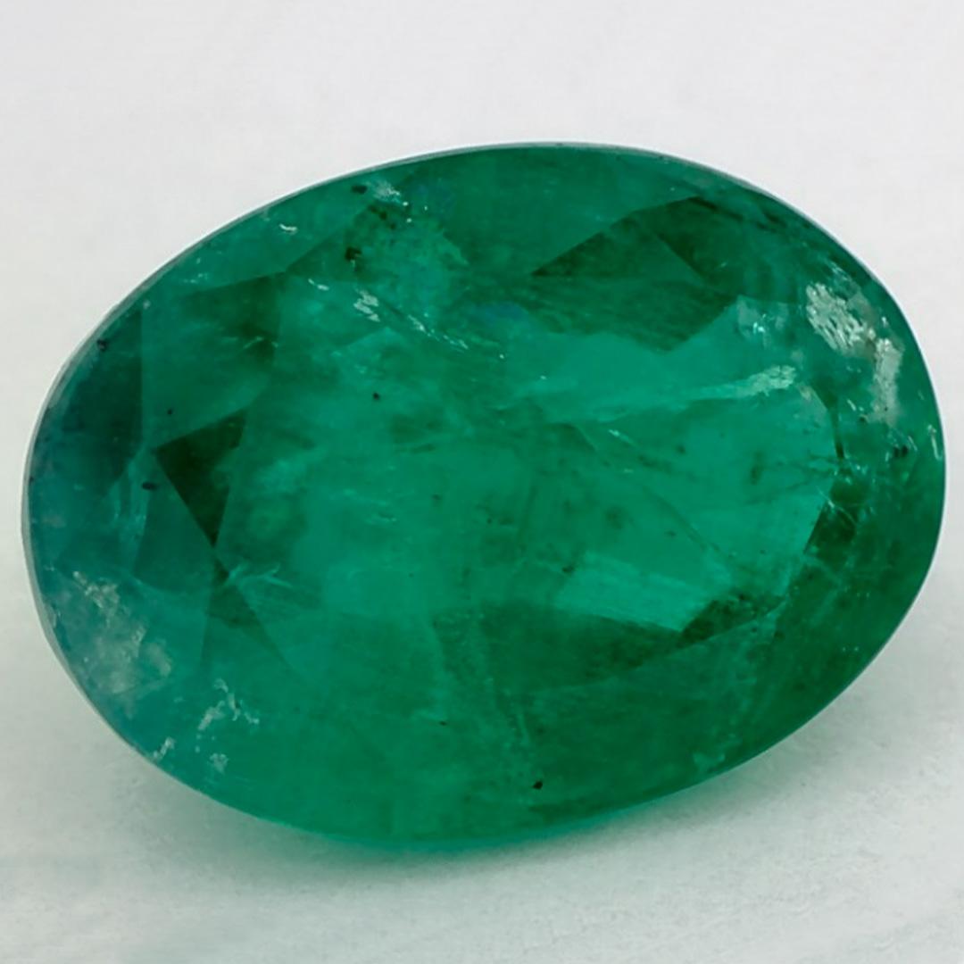 Taille ovale 4.81 Ct Emerald Oval Loose Gemstone (pierre précieuse en vrac) en vente