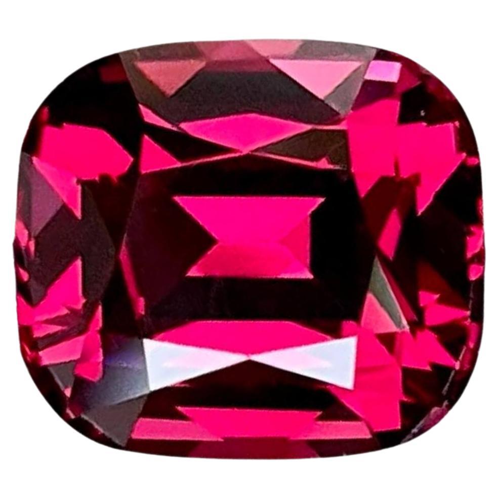 4.82 carats Pinkish Red Garnet Cushion Cut Natural Tanzanian Gemstone