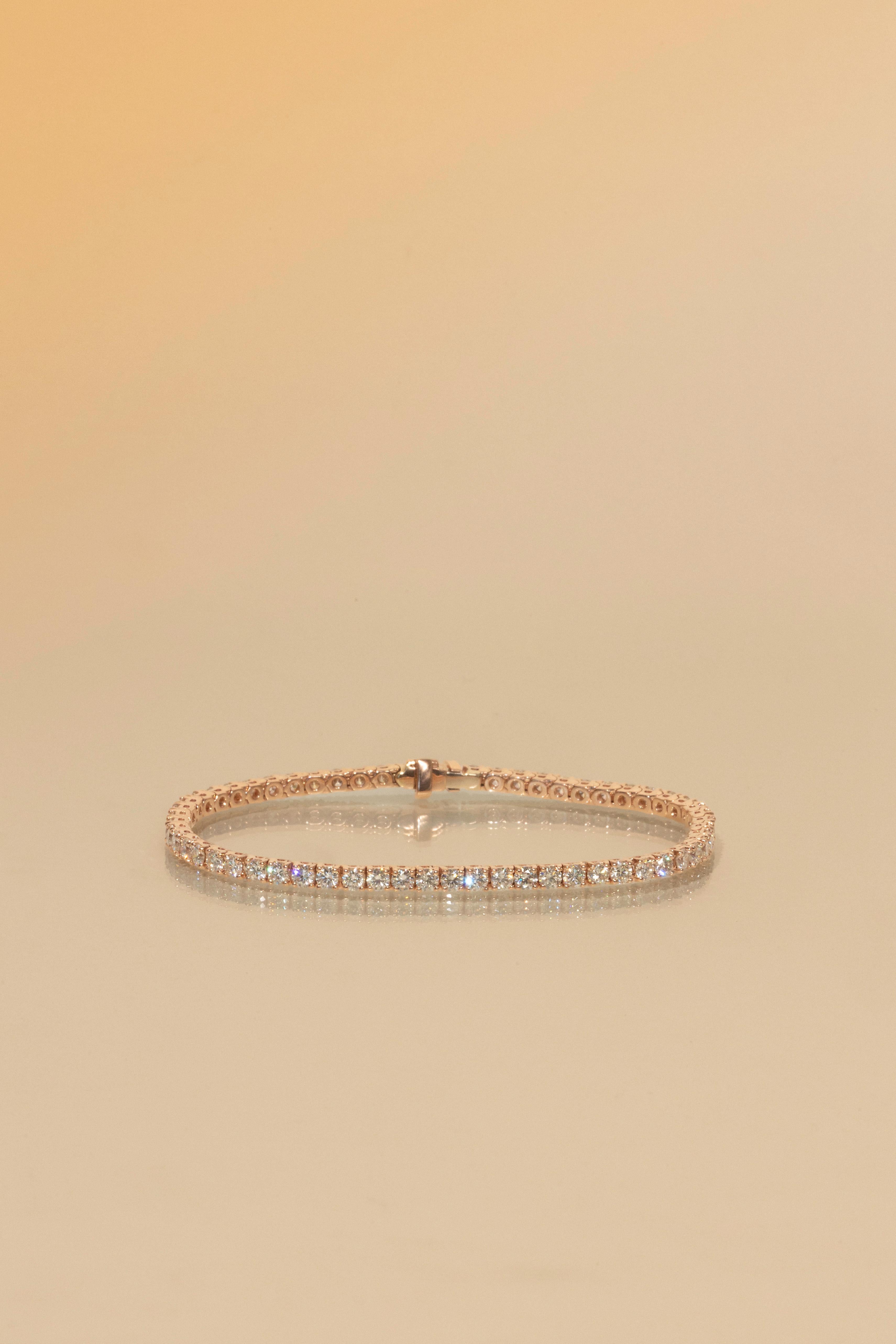Bracelet tennis de 4,82 carats, diamants KL VS de 2,70 mm Neuf - En vente à Brasschaat, BE