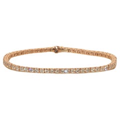 4.82 ct Tennis Bracelet, KL VS Diamonds 2.70 mm in Rose Gold