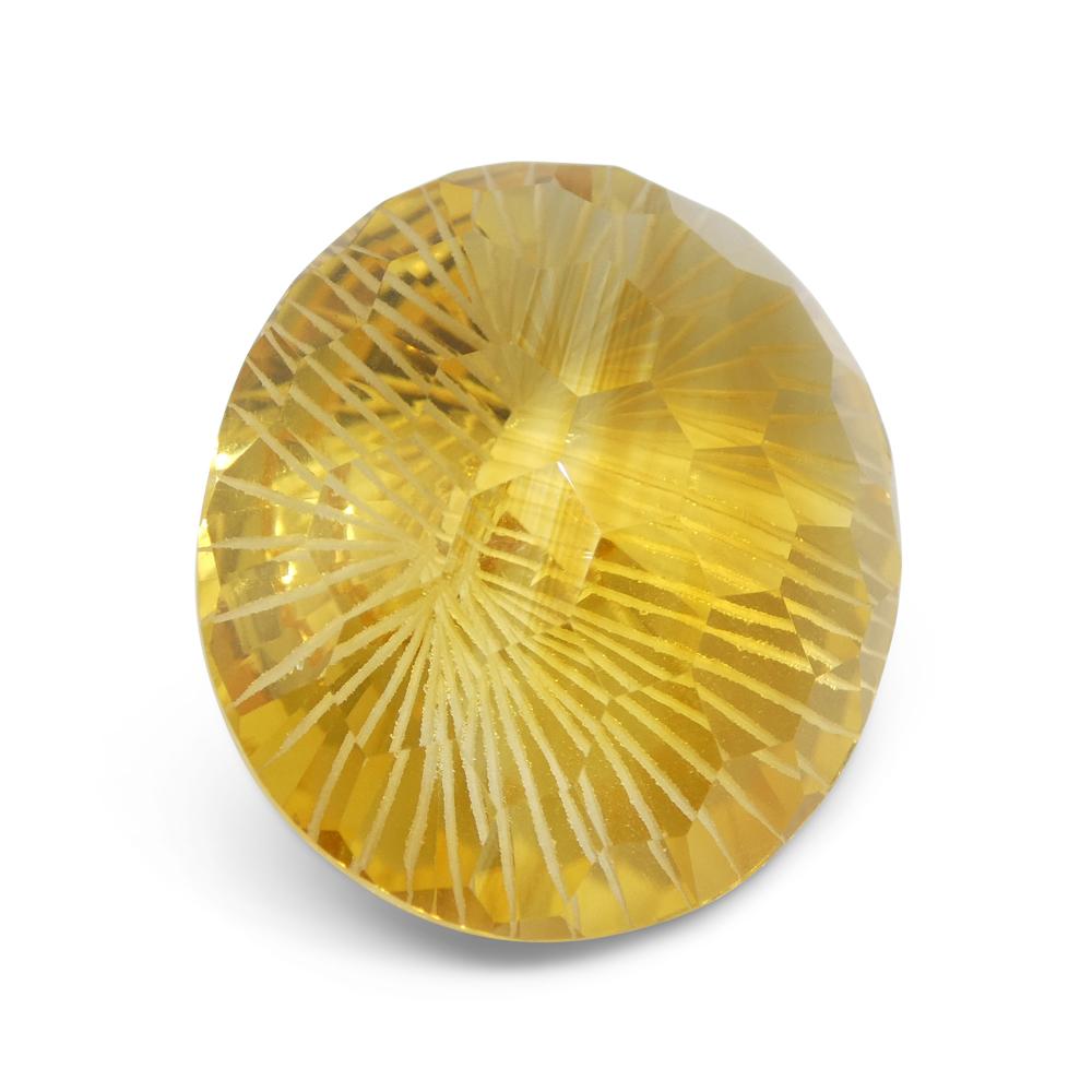 48.23ct Oval Yellow Honeycomb Starburst Citrine from Brazil For Sale 4
