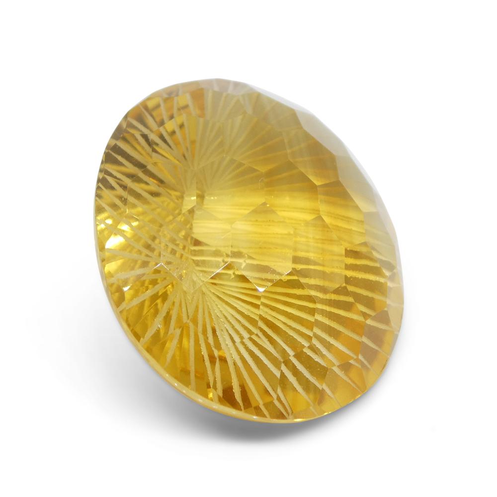 48.23ct Oval Yellow Honeycomb Starburst Citrine from Brazil For Sale 6