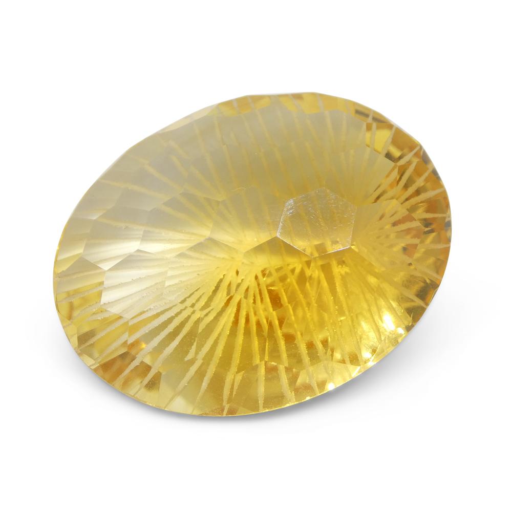 48.23ct Oval Yellow Honeycomb Starburst Citrine from Brazil In New Condition For Sale In Toronto, Ontario