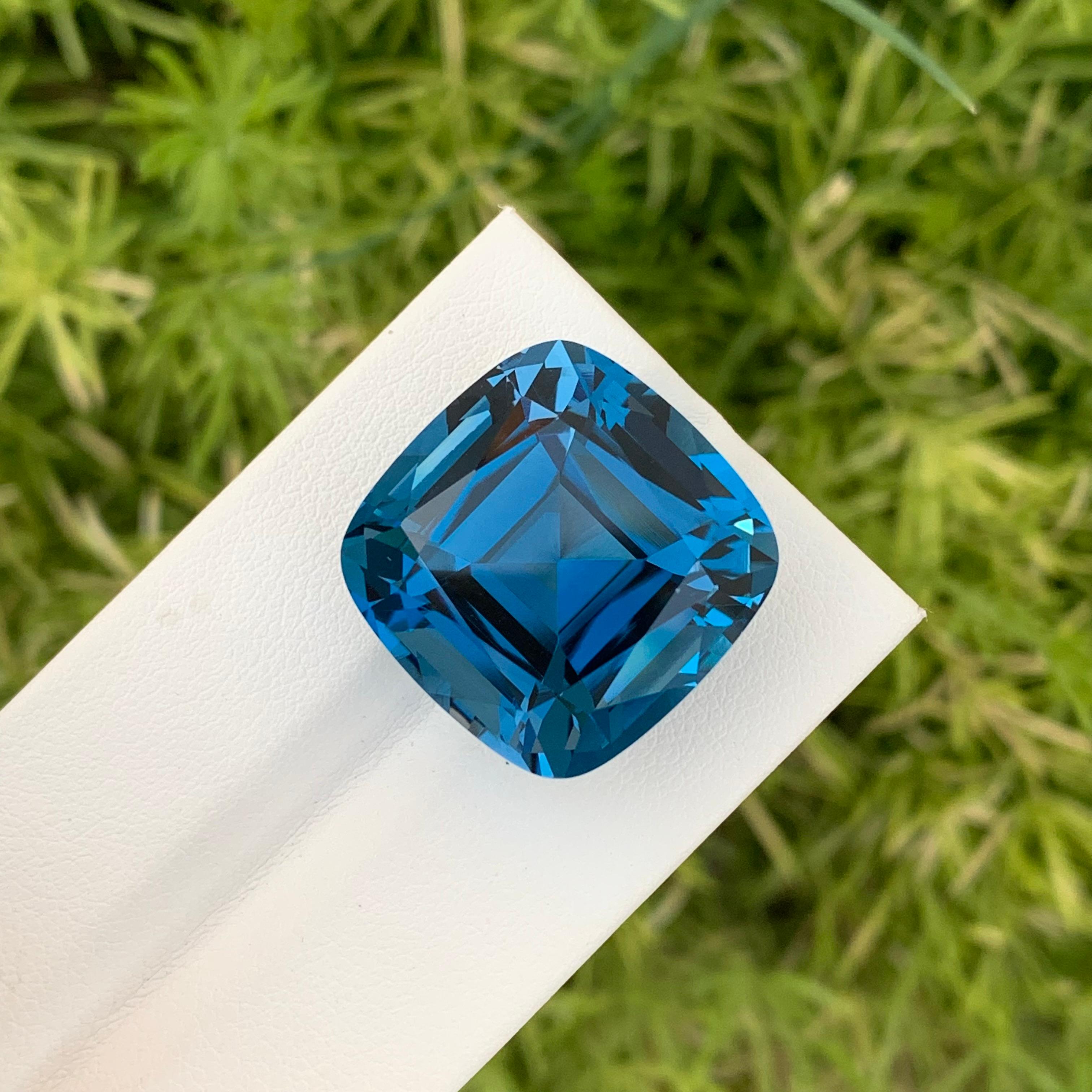 Women's or Men's 48.25 Carat Huge Loose Deep Blue London Blue Topaz Gemstone For Pendant