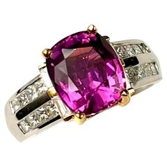 4,82 Karat sehr feiner natürlicher lila rosa Saphir Ring 