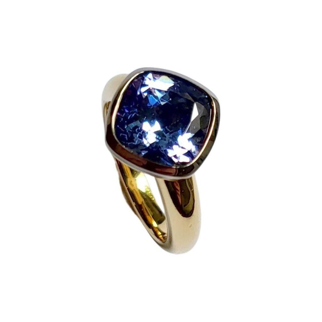 Bague en or Tanzanite 4,84 carats de Wagner Preziosen Neuf - En vente à Berlin, DE