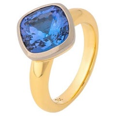 4.84 Carat Tanzanite Gold Ring by Wagner Preziosen