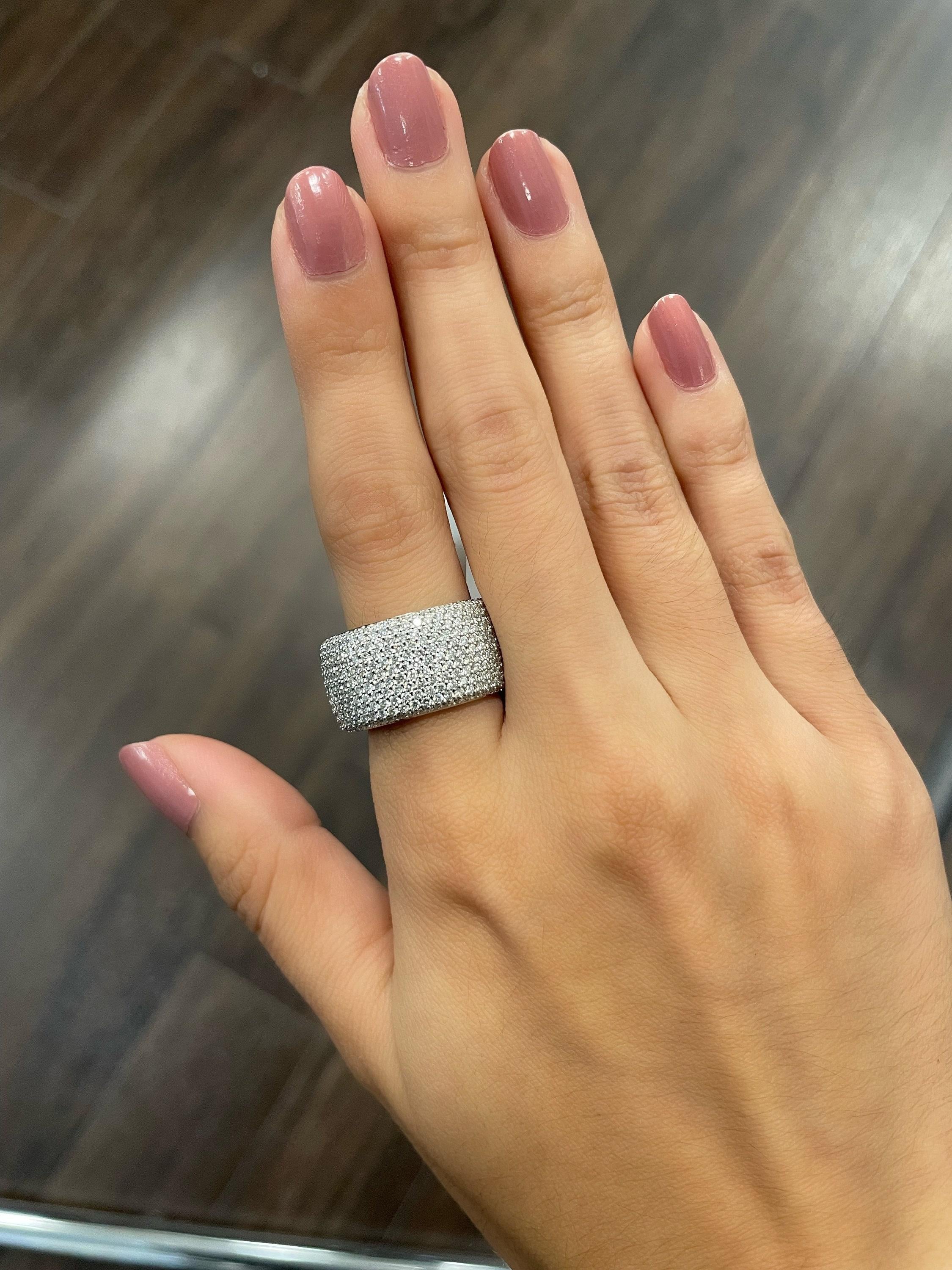 4.84 ct Pave Diamond Eternity Band 2