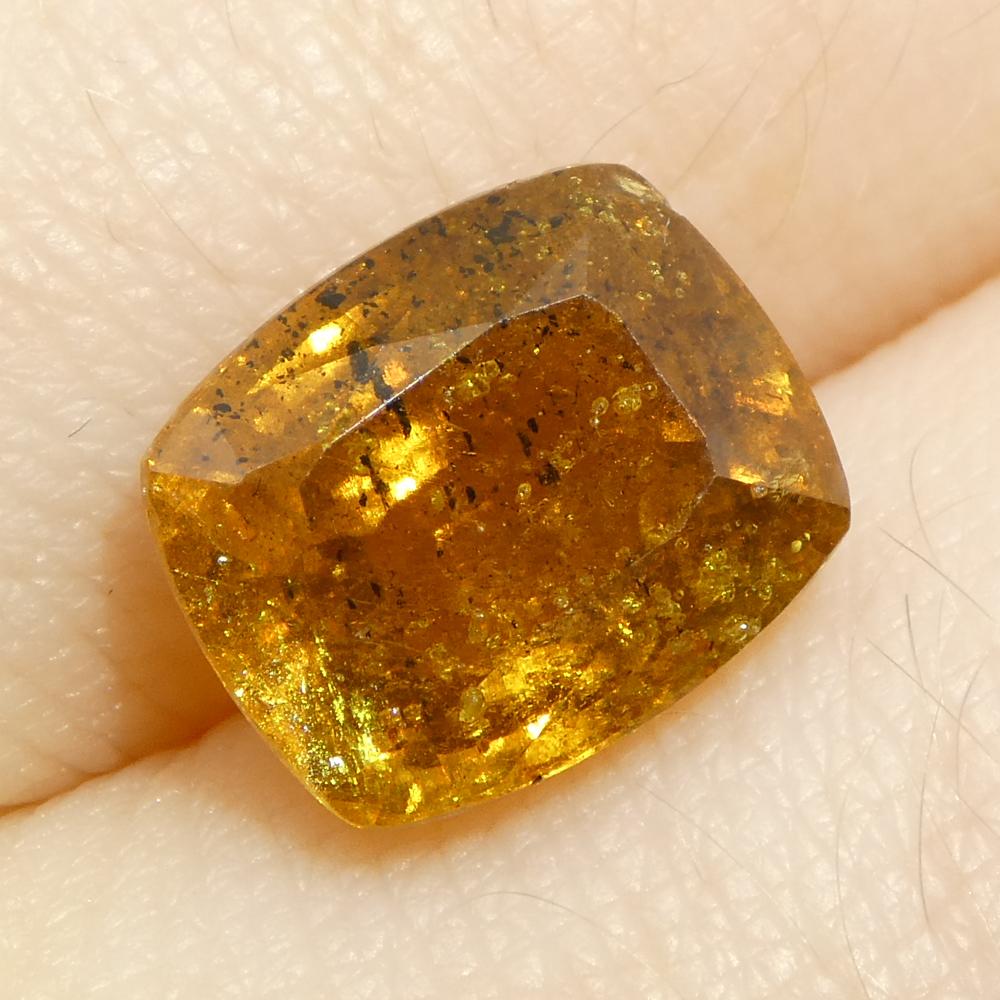 4.84ct Cushion Orange Sapphire from Tanzania Unheated For Sale 6
