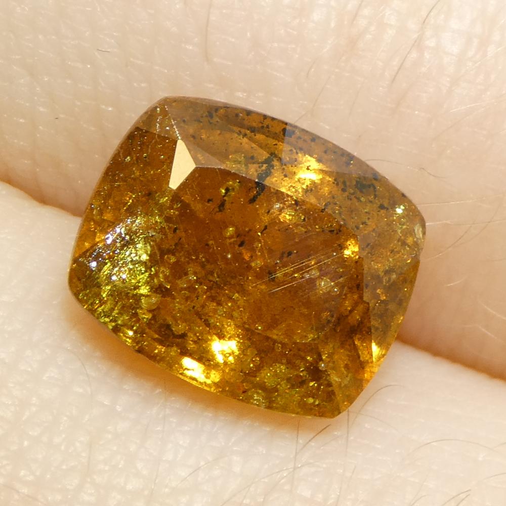 4.84ct Cushion Orange Sapphire from Tanzania Unheated For Sale 7
