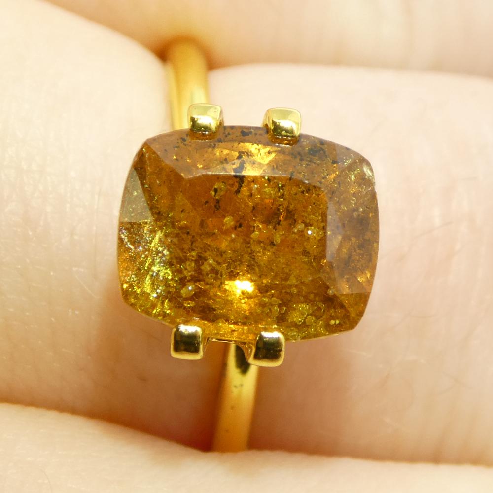 4.84ct Cushion Orange Sapphire from Tanzania Unheated For Sale 8