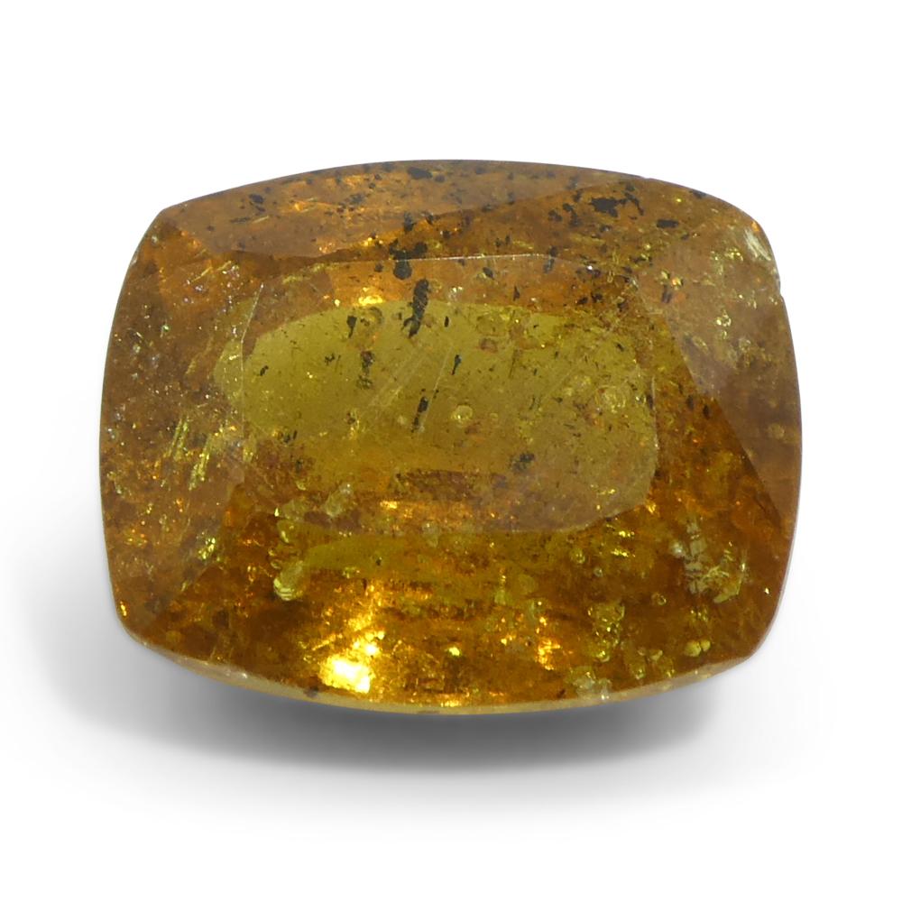 4.84ct Cushion Orange Sapphire from Tanzania Unheated For Sale 1