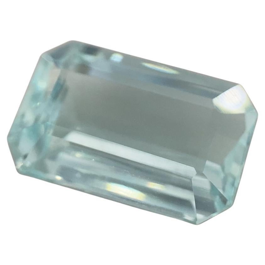 4.84ct Smaragdschliff Aquamarin