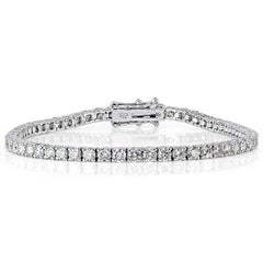 4.84ct Round Brilliant Cut Diamond Tennis Bracelet in 18k White Gold