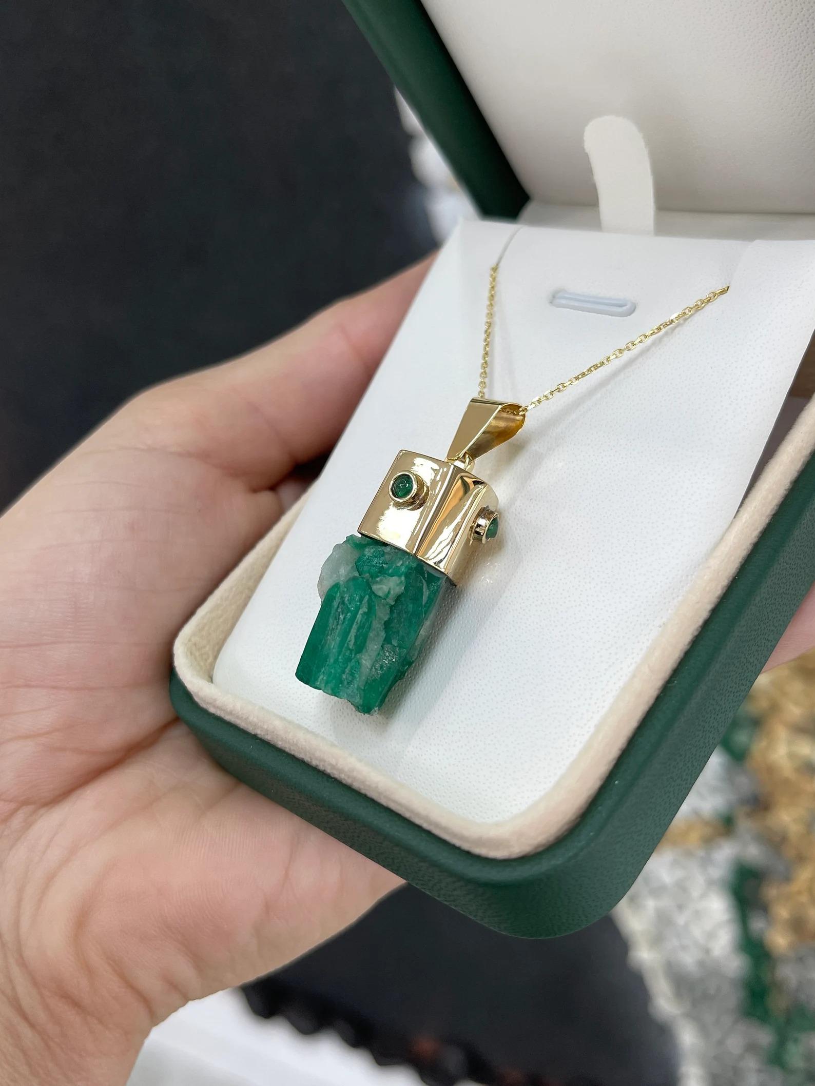 emerald crystal pendant