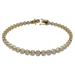 4.85 Carat Diamond Bezel Set Tennis Bracelet