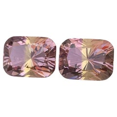 4.85 Carat Natural Loose Ametrine Pair Emerald Shape Gemstone