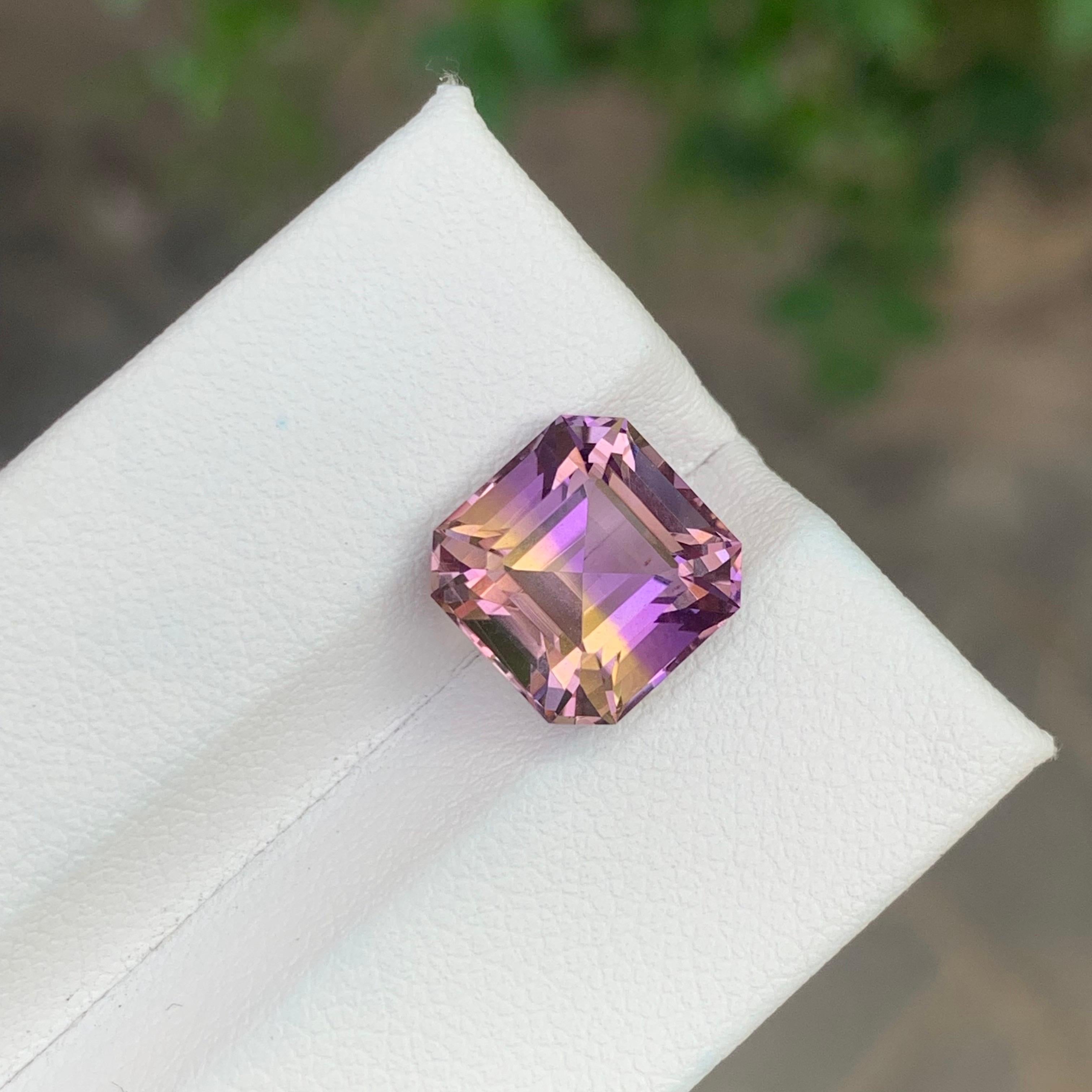 4.85 Carat Natural Loose Ametrine Square Shape Bolivian Gemstone For Sale 5