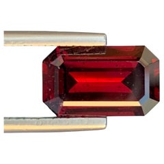 4.85 Carat Natural Loose Rhodolite Garnet Emerald Shape Gem