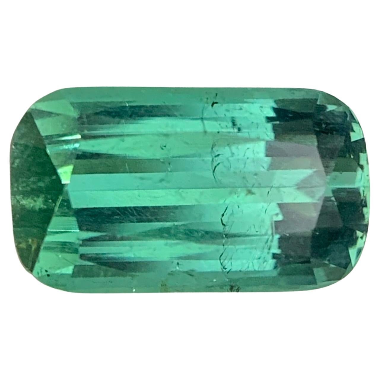 4.85 Carats Bluish Green Loose Tourmaline Natural Gemstone For Sale