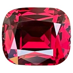 4.85 carats Red Garnet Stone Cushion Cut Natural Tanzanian Gemstone
