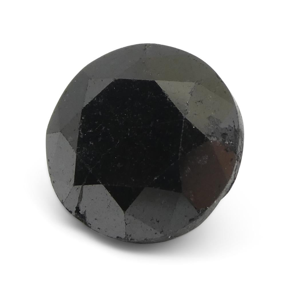 4.85ct Round Brilliant Cut Black Diamond  For Sale 1