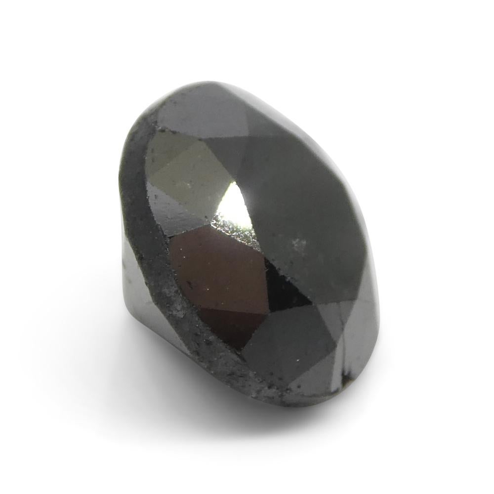 4.85ct Round Brilliant Cut Black Diamond  For Sale 2