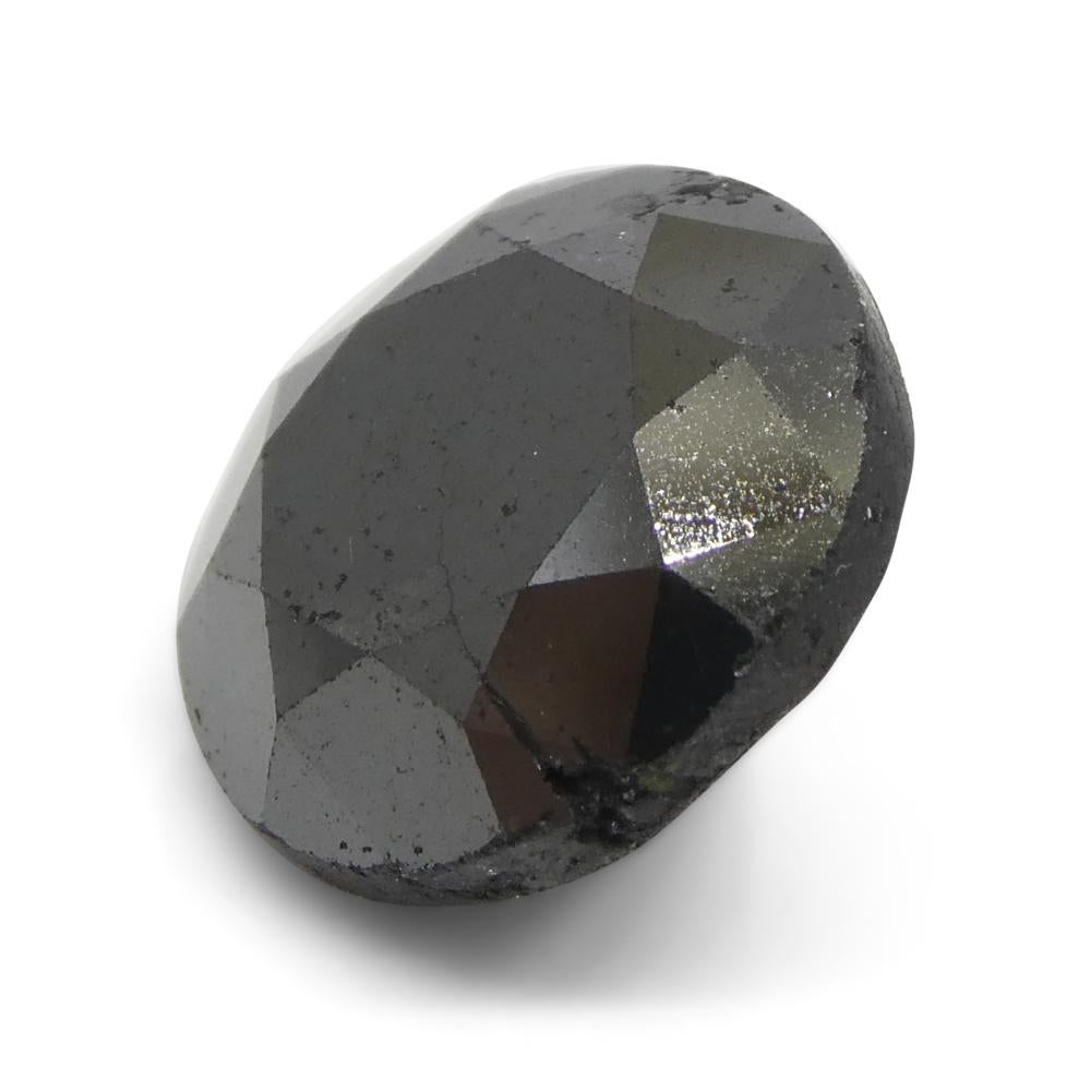 4.85ct Round Brilliant Cut Black Diamond  For Sale 3