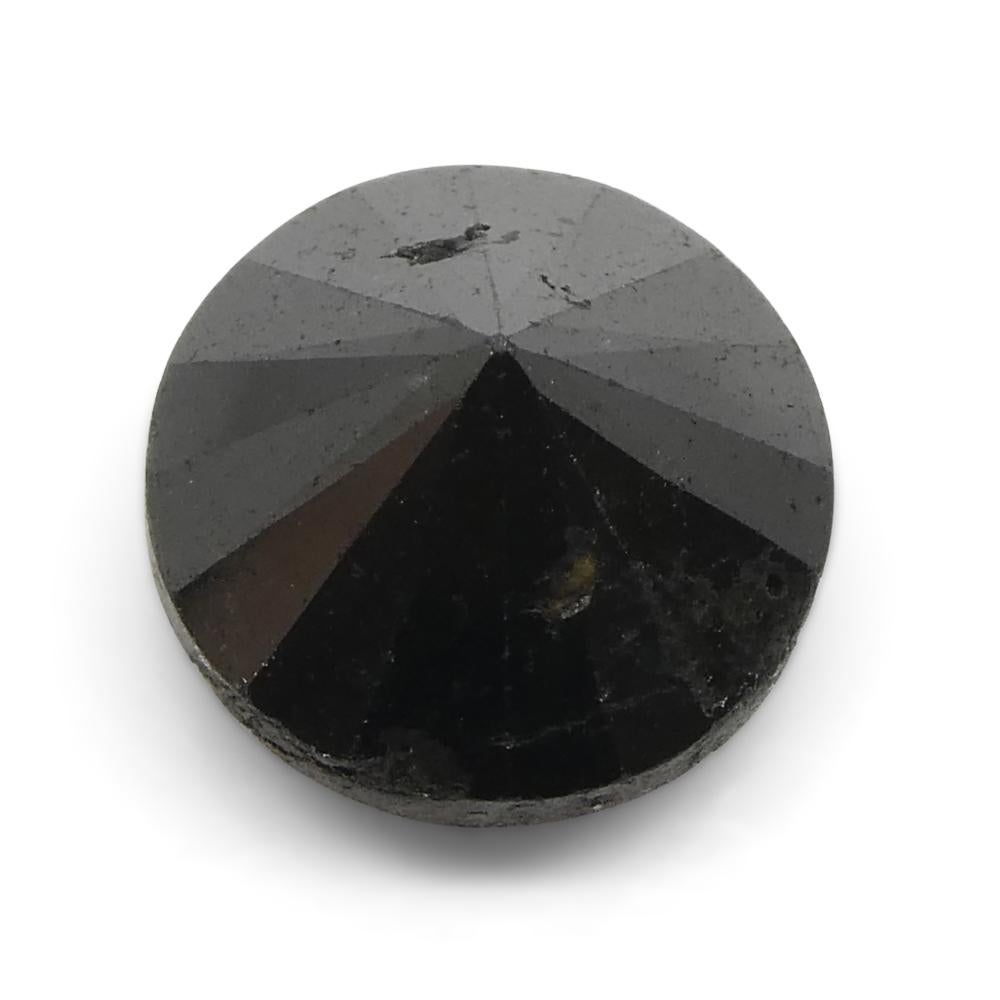 4.85ct Round Brilliant Cut Black Diamond  For Sale 4