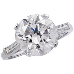 4.86 Carat Old European Cut Diamond Engagement Ring