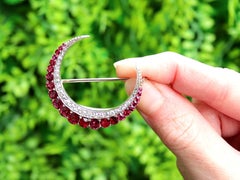 4.86 Carat Thai Ruby 0.88 Carat Diamond 9k Yellow Gold Brooch Circa 1890