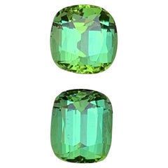 4.86 Carat Vibrant Green Natural Tourmaline Cushion Cut Loose Gemstones Parcel