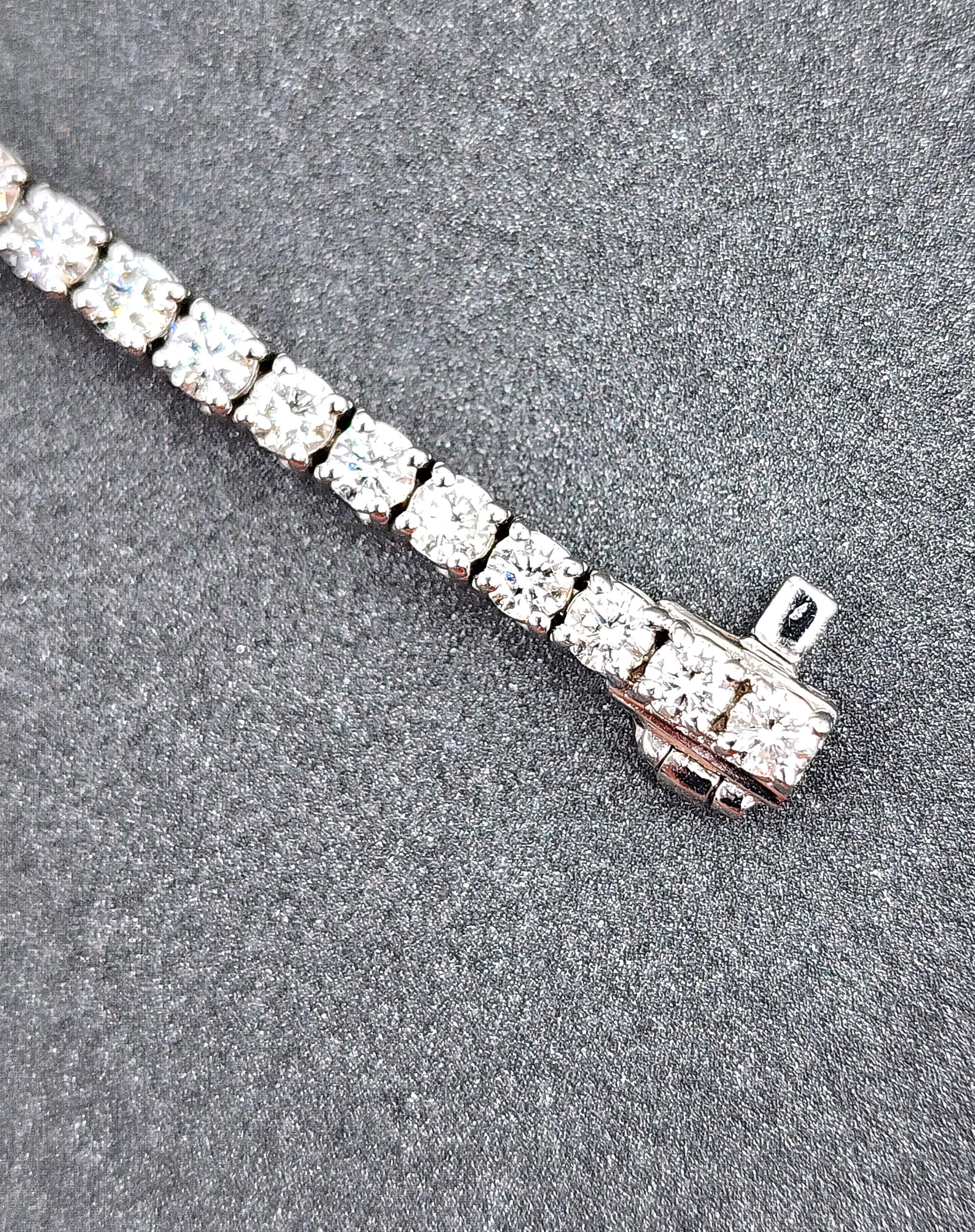 da uomo o donna Bracciale tennis con diamanti da 4.86 carati in vendita