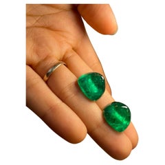 48.64 Carats, Zambian Square Cabochon Pair
