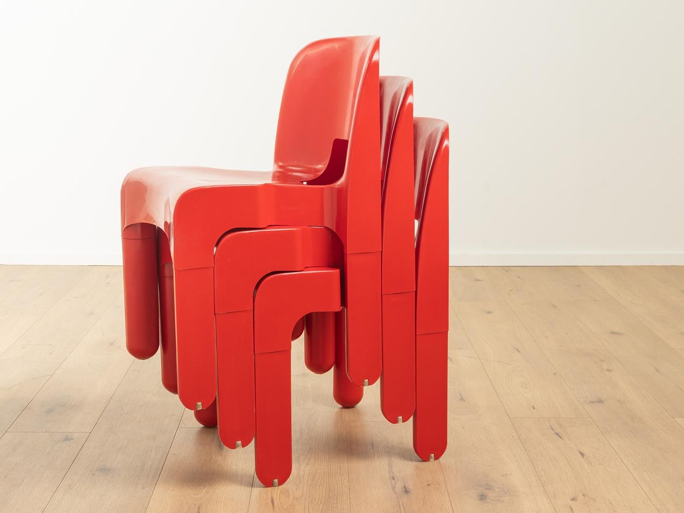 Plastica Set di sedie 4867, Joe Colombo per Kartell in vendita