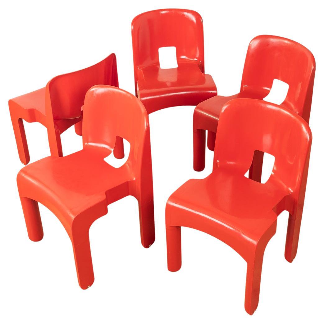 Juego de sillas 4867, Joe Colombo para Kartell
