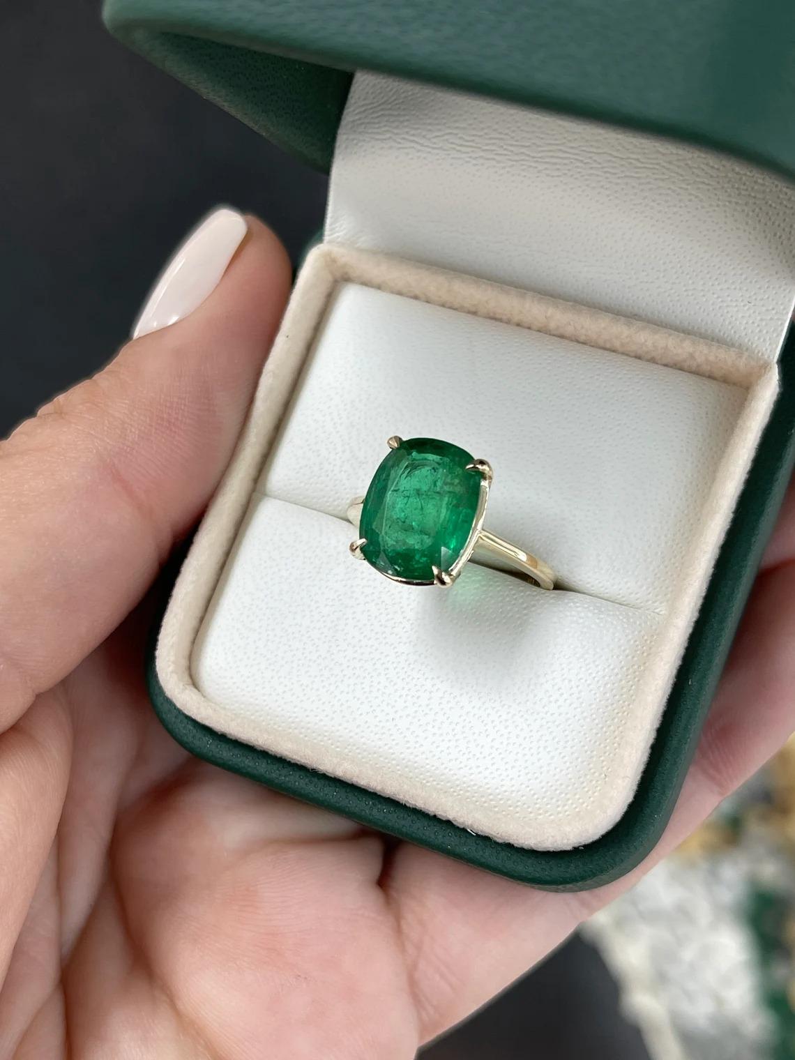 dark green engagement ring