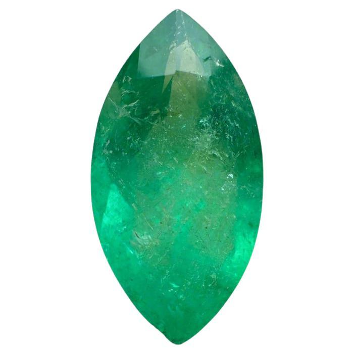 4.86cts 17x9 Natural Green Marquise Colombian Emerald - Earth-Mined Gem