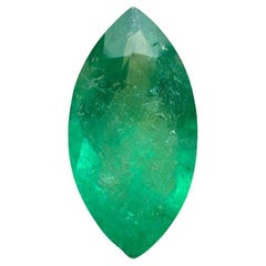 4,86cts 17x9 Natürlicher Grüner Marquise Kolumbianischer Smaragd - Erdgegrabener Edelstein