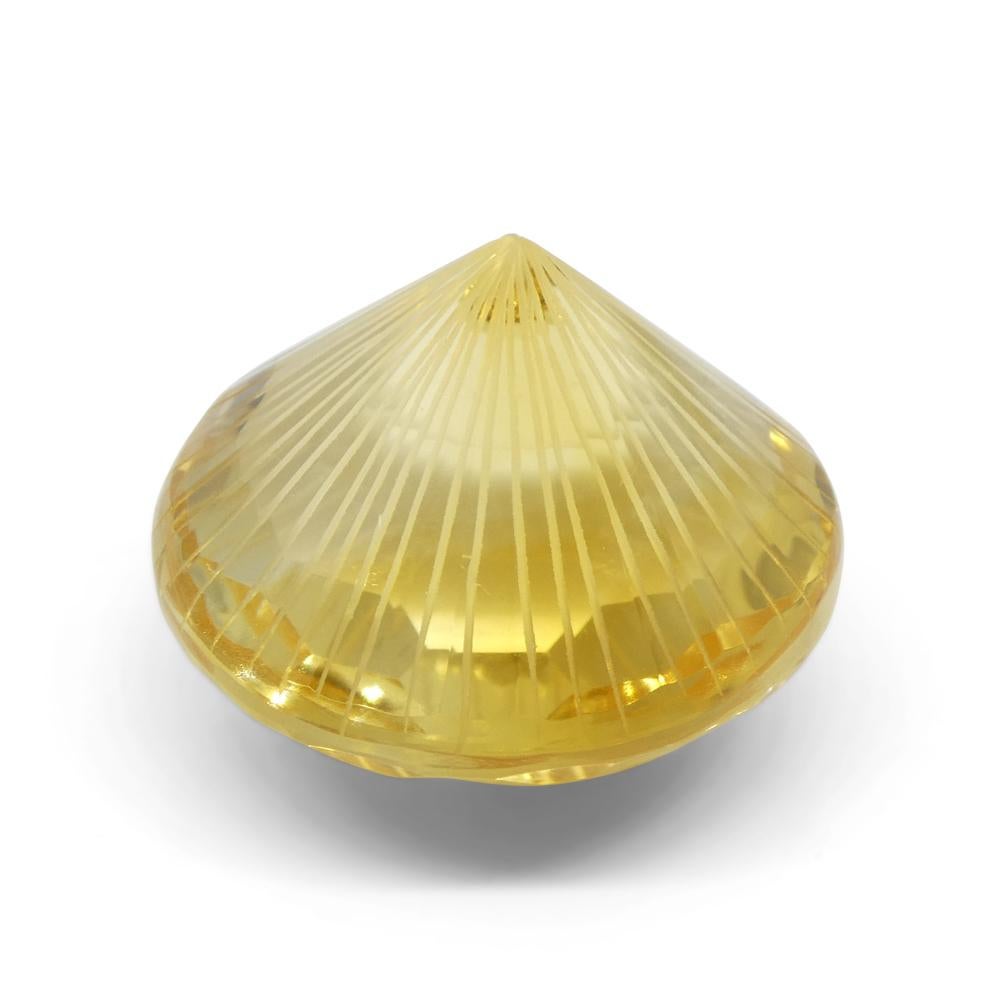 48.77ct Round Yellow Honeycomb Starburst Citrine from Brazil For Sale 7