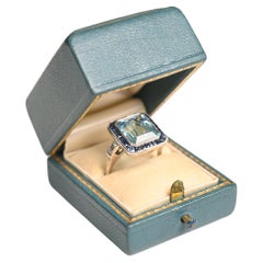 Emerald Cut Aquamarine Cluster Ring (Approx. 4.80-Carats), Platinum
