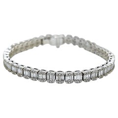 4.88 Carat Diamond White Gold Bracelet